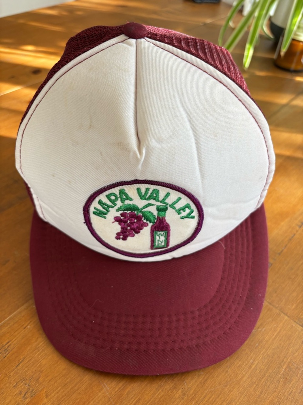 Napa Valley Embroidered Vintage Trucker Hat - Wine Country California Grapes